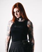 ONYX CROP RIBBED VEST